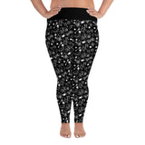 Black & White Tattoo Print All-Over Ladies Plus Size Leggings