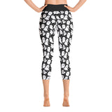 Niedliche Damen-Yoga-Capri-Leggings mit Geister-Print