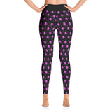 Yoga Pink & Black Octopus Damen Leggings