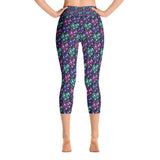 Geo Hearts Yoga Capri Ladies Leggings