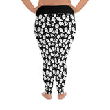 Niedliche, durchgehende Damen-Leggings mit Geister-Print in Übergröße