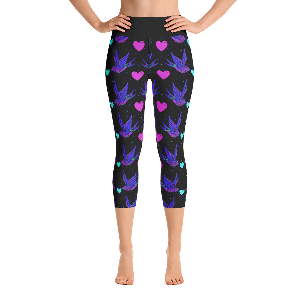 Tag der Toten Schwalben Damen Yoga Capri Leggings