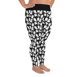 Niedliche, durchgehende Damen-Leggings mit Geister-Print in Übergröße