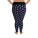 Gotische Meerjungfrau-Allover-Print-Damen-Leggings in Übergröße