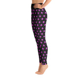 Yoga Pink & Black Octopus Damen Leggings