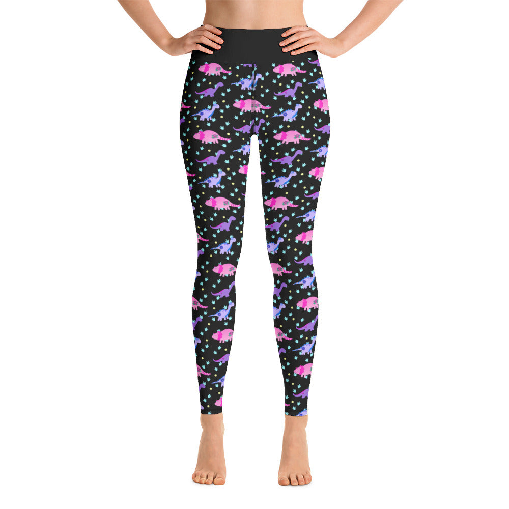 Tattoo-Dinosaurier-Druck-Damen-Yoga-Leggings