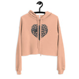 Ribcage Print Damen Crop Hoodie