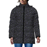 Purple Leopard Print Ladies Puffer Coat
