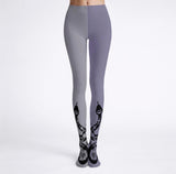 Grey and Lilac Snake Print Tights