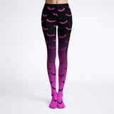 Pink and Black Ombre Bat Print Tights