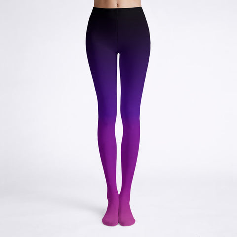 Purple Black Ombre Tights