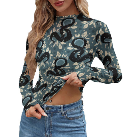 Snakes Mesh Top Long Sleeved