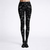 Moth Goth Witchy Print Tights