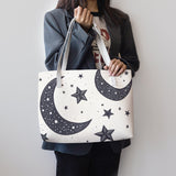 Celestial Moon Stars Tote Bag