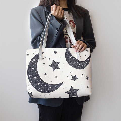 Celestial Moon Stars Tote Bag