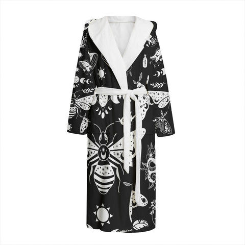 Celestial Witchy Goth Moth Dressing Gown