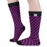 Pink and Black Checkered Alternawear Socks