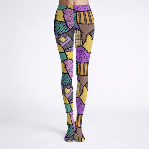 Sally Stitches Patchwork Statement Tights