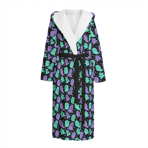 Green and Purple Cute Ghost Dressing Gown
