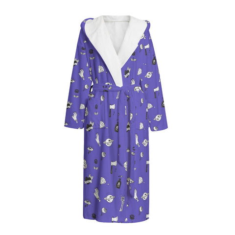 Purple Doodle Tattoo Dressing Gown