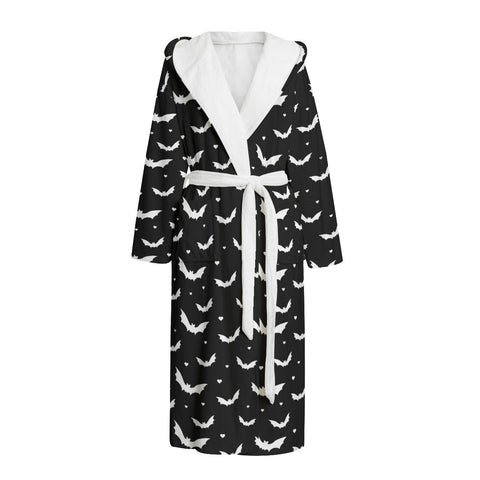 Black and White Bat Dressing Gown