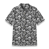 Black and White Mushroom Cotton Womens Shirt