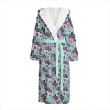 Grey Floral Bat Dressing Gown