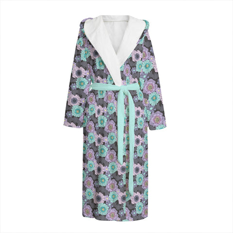 Grey Floral Bat Dressing Gown