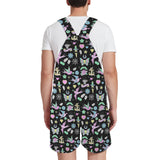 Retro Tattoo Dungaree Shorts