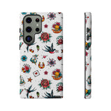White Old School Retro Tattoo Tough Phone Case