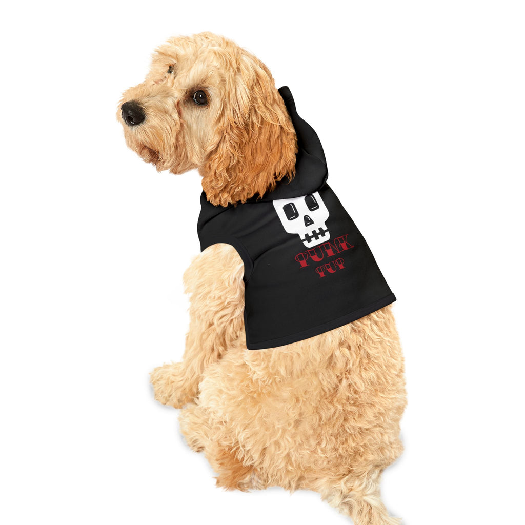 Skull Punk Pet Hoodie — Gothic Dog & Cat Hoodie for Halloween