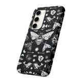 Black Celestial Witchy Moth Goth Tough Phone Case
