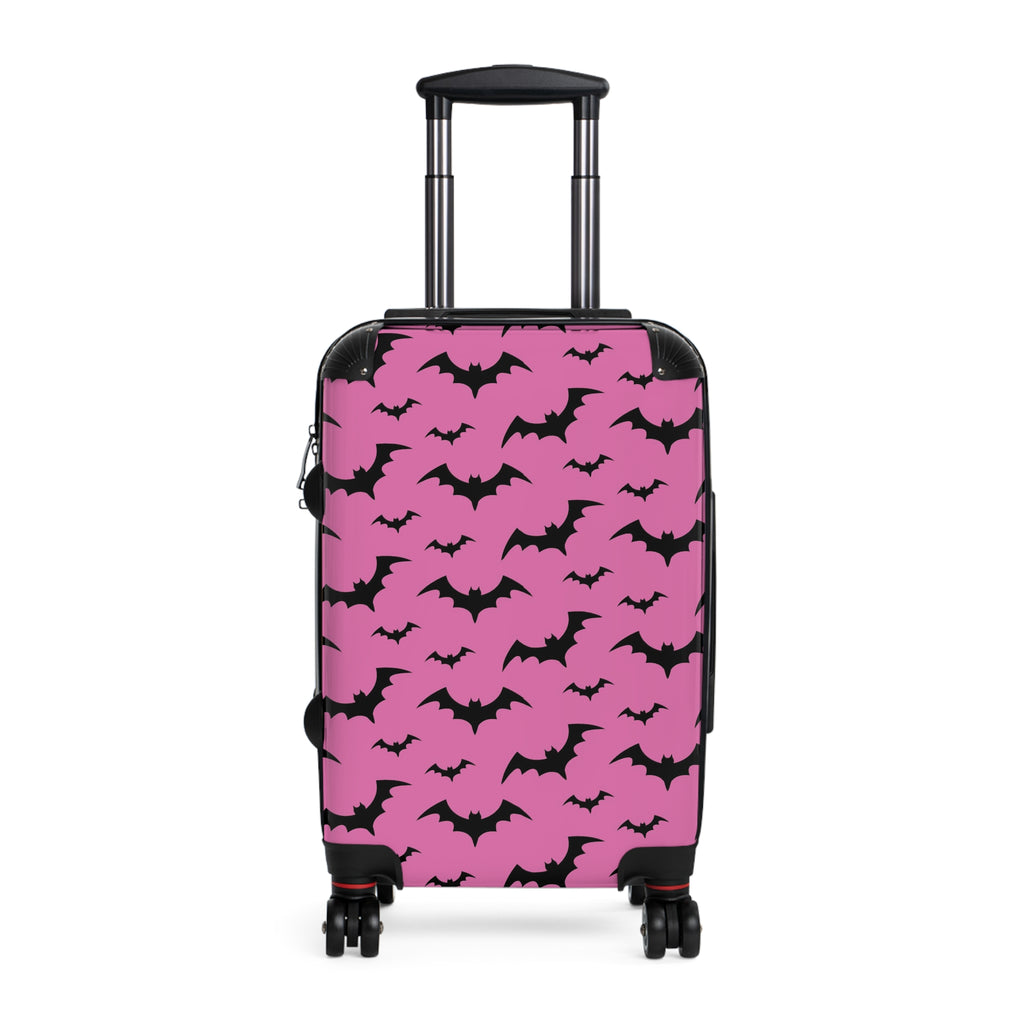 Pink Bat Print Pastel Goth Suitcase