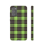 Green Tartan Goth Tough Phone Case