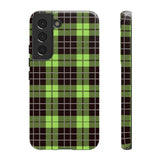 Green Tartan Goth Tough Phone Case
