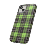 Green Tartan Goth Tough Phone Case