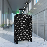 Zwarte koffer met gotische reistas met vleermuisprint 