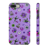 Retro Old School Lilac Tattoo Tough Cases