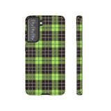Green Tartan Goth Tough Phone Case