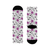 Skull & Spiderweb Crew Socks — Cute Gothic Sublimation Socks