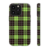 Green Tartan Goth Tough Phone Case