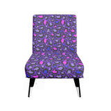 Purple Leopard Print Occasional Chair