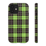 Green Tartan Goth Tough Phone Case