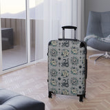 Grey Floral Snake High Quality Suitcase