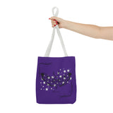 Purple Moth Tattoo Tote Bag