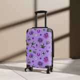 Purple Retro Tattoo Print Suitcase