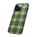 Green Tartan Goth Tough Phone Case