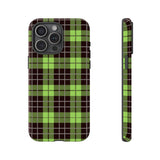 Green Tartan Goth Tough Phone Case