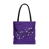 Purple Moth Tattoo Tote Bag