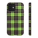 Green Tartan Goth Tough Phone Case